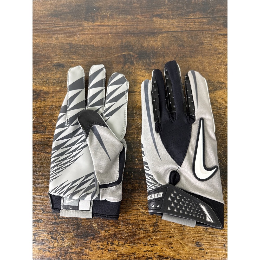 Nike Vapor Jet PGF218 Receiver Gloves Adult Large Gray NCAA NFHS New